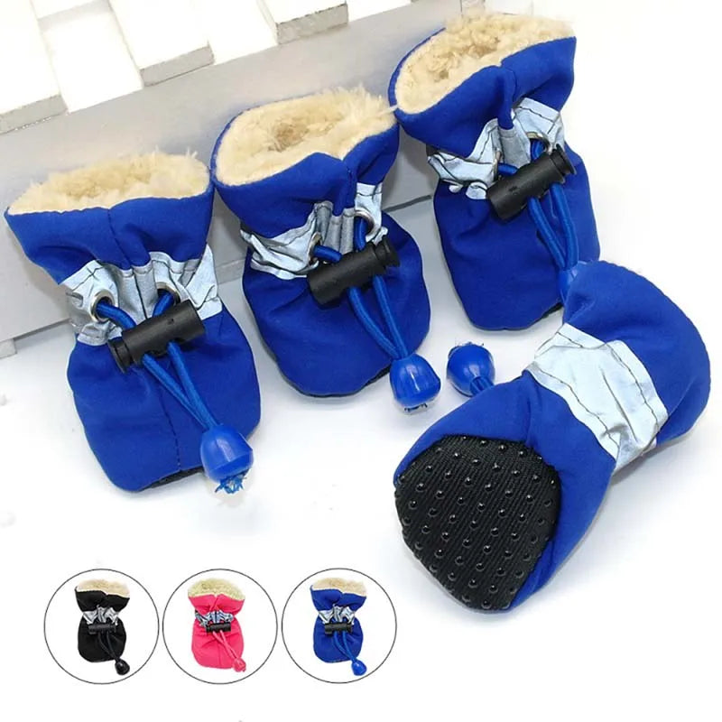 4pcs Soft Soled Anti-Skid Puppy Shoes