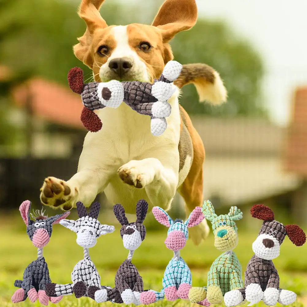 Plush Squeaky Puppy Interactive Chew Toys