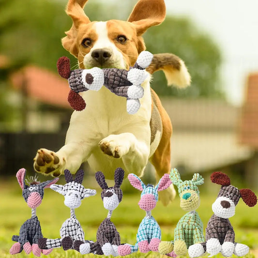 Plush Squeaky Puppy Interactive Chew Toys