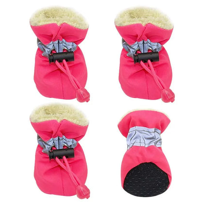 4pcs Soft Soled Anti-Skid Puppy Shoes