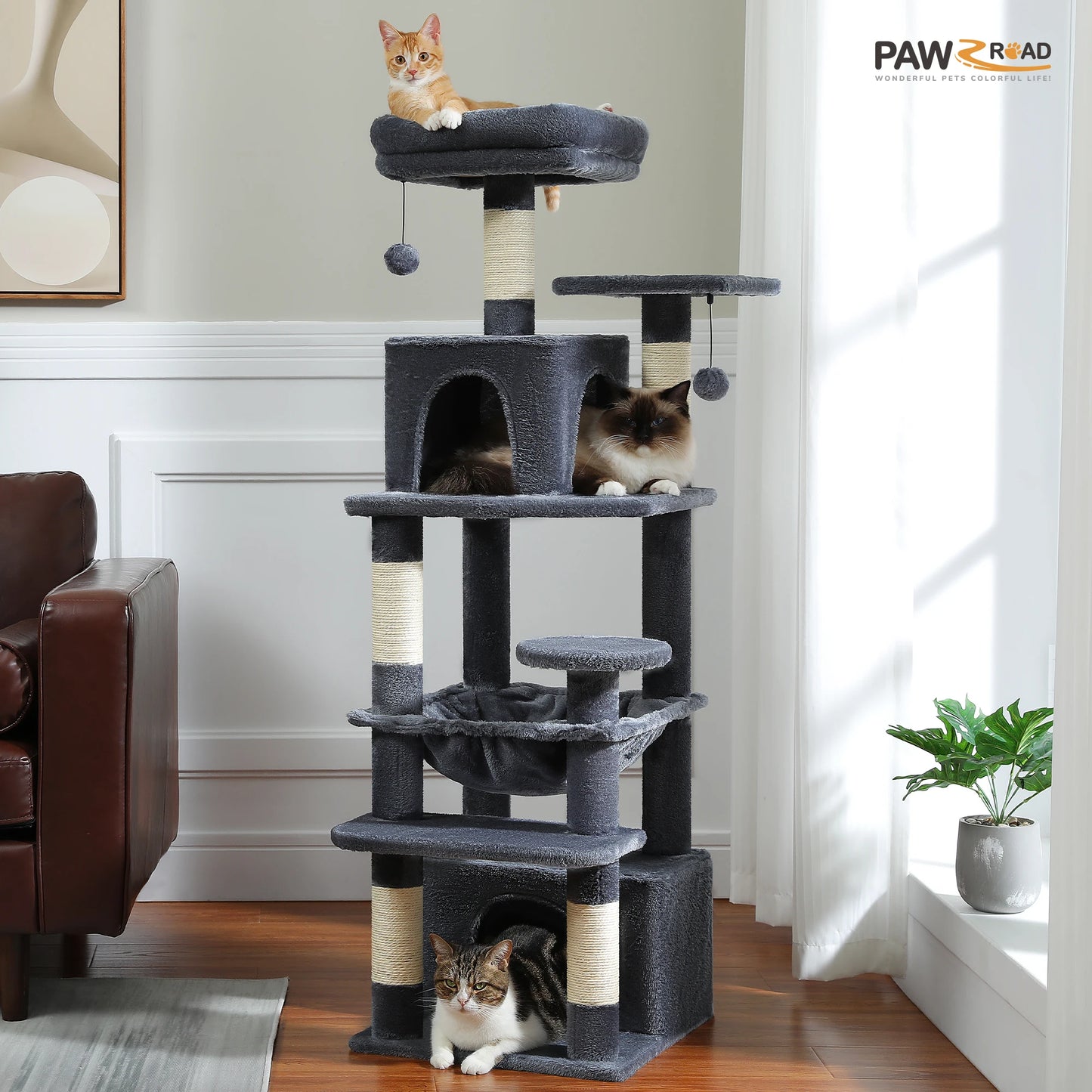 Large Indoor Tree and Tower w/Scratching Post