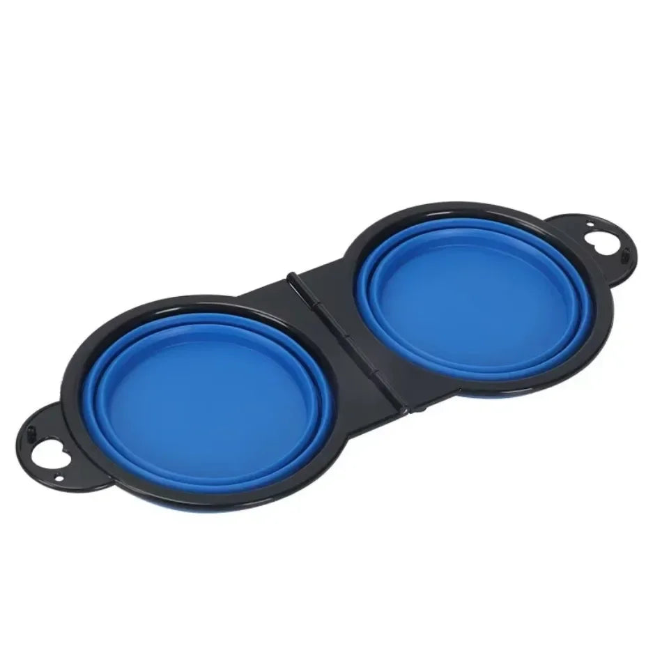 1-piece, 2-in-1 Foldable Dual Bowl