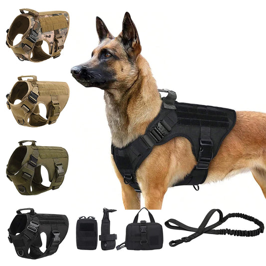 Tactical Dog Harness Collar & Leash