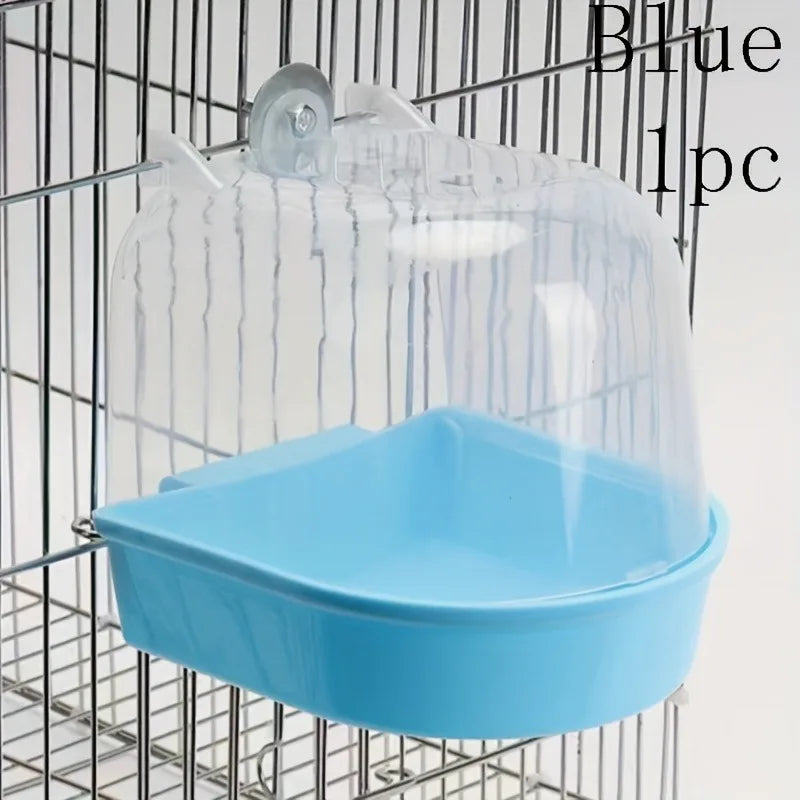 Splash-Proof Transparent Bird Bathtub