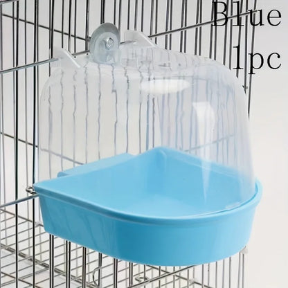 Splash-Proof Transparent Bird Bathtub