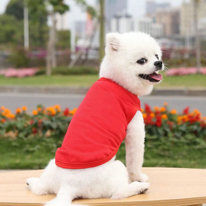 Solid Cotton T-shirt for Sm/Med Dogs