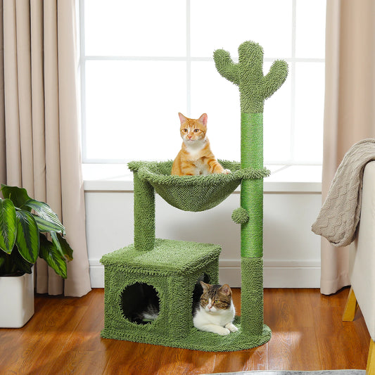 Cactus Cat Tree with Large Hammock
