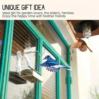 Transparent Bird Feeder for Window