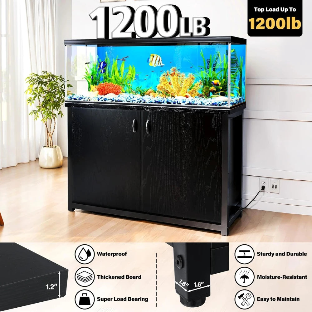 55-75 Gallon Aquarium Stand w/Storage Cabinet