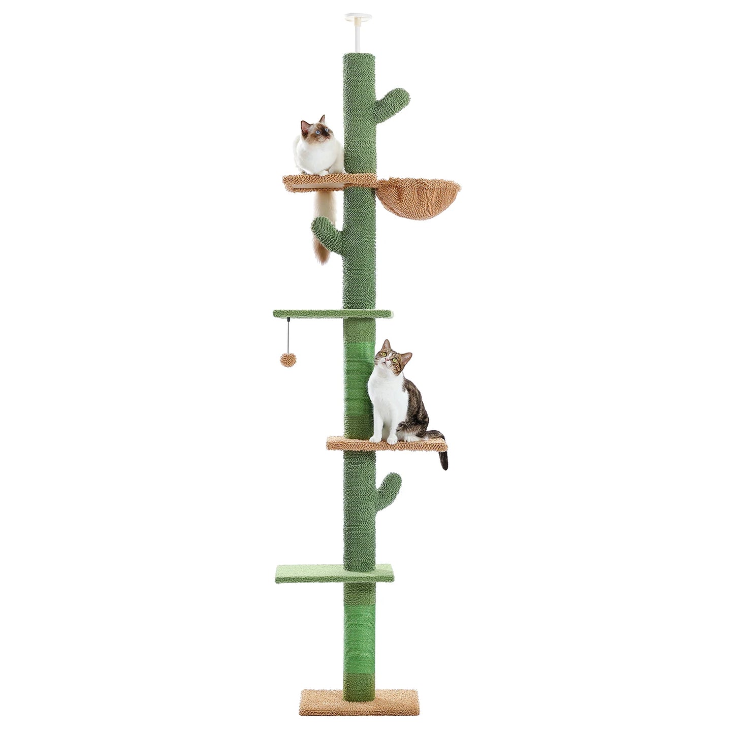 Adjustable Height Indoor Tree w/Scratching Post