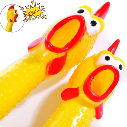 Squeeze & Squeak Durable Screaming Chicken Chew Toy