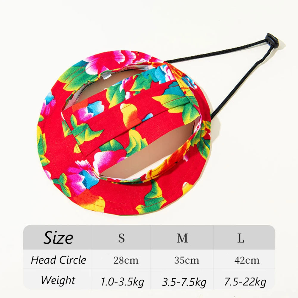 Summer Sunscreen Hat Suitable for Cats, Small-Med Dogs