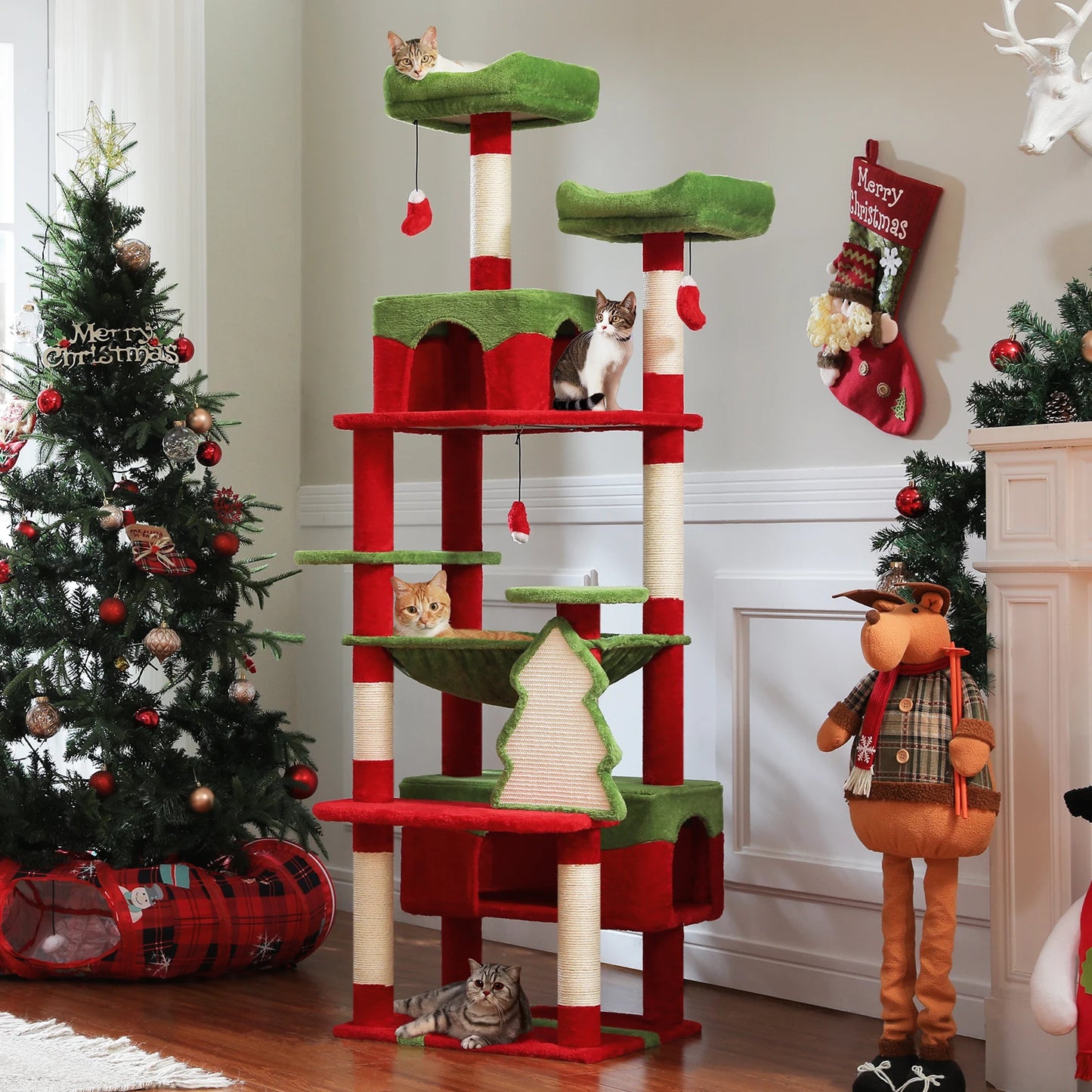 Large Indoor Tree and Tower w/Scratching Post