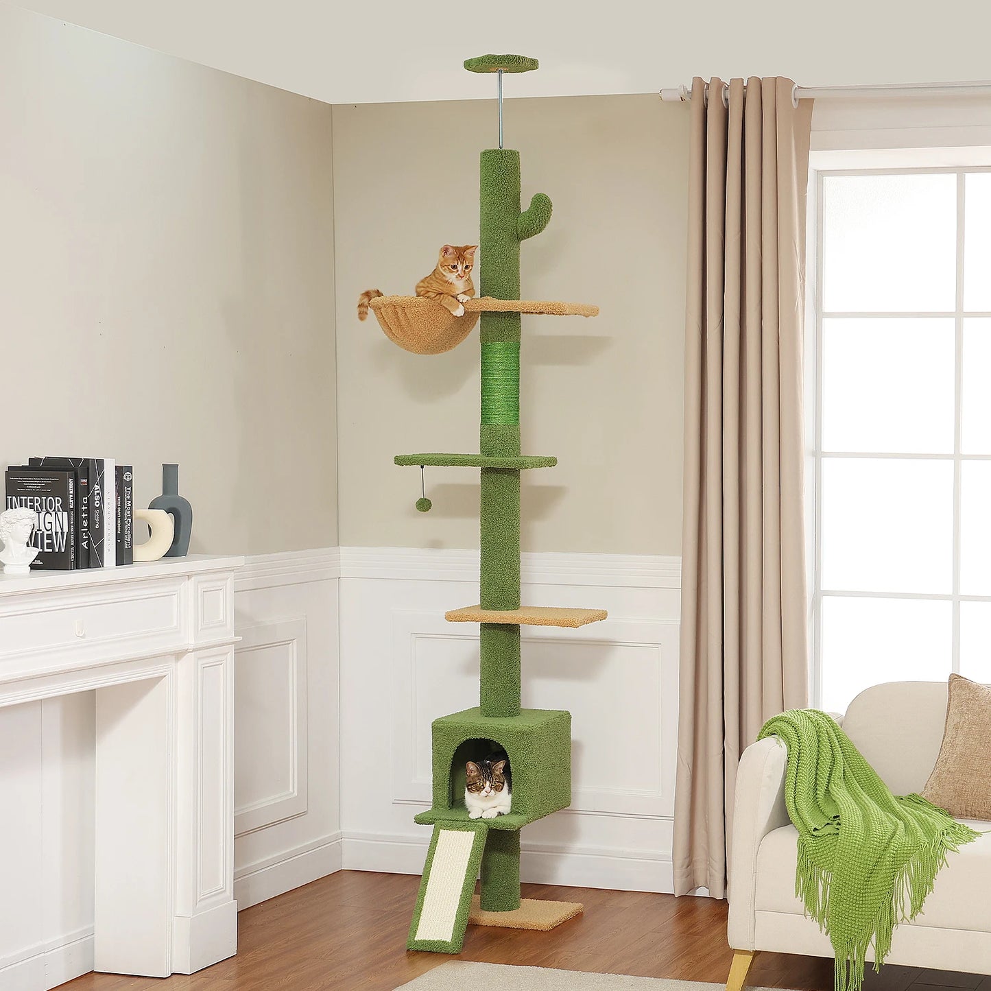 Floor to Ceiling Cactus Cat Tree
