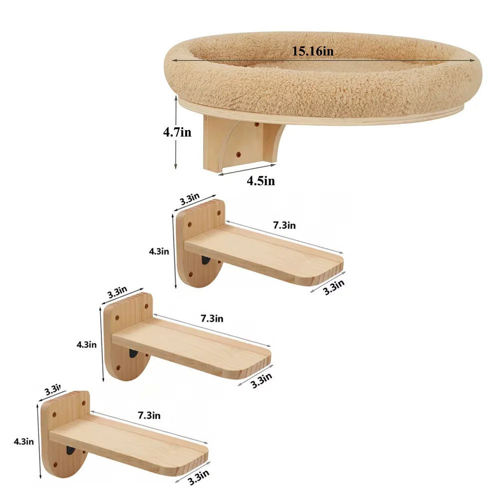 Wall Mounted Solid Wooden Furniture