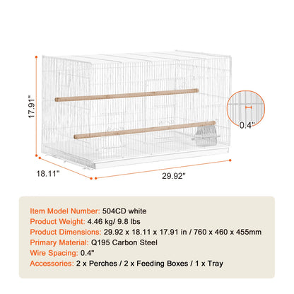 30In Bird Cage. Stackable Divided