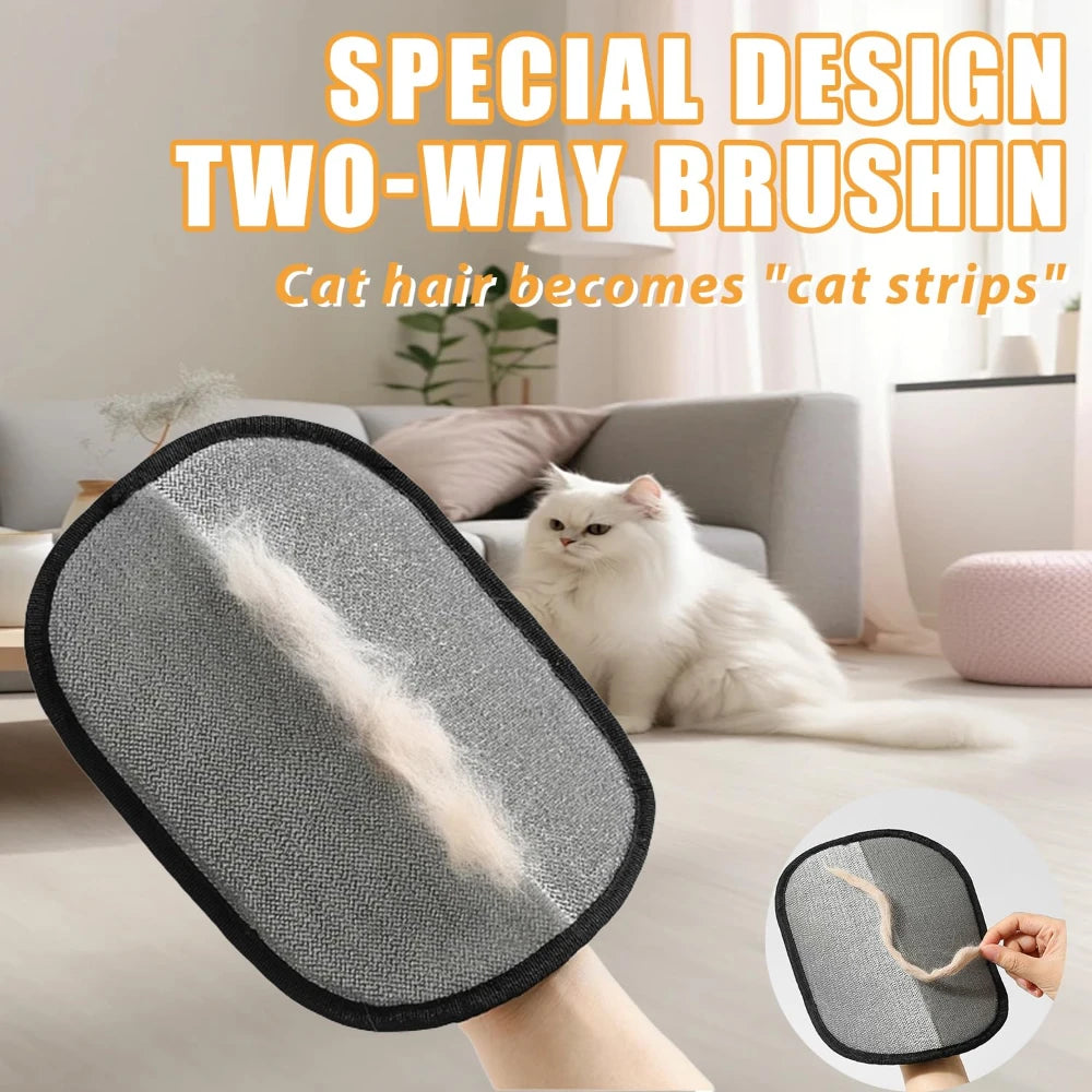 Reusable Double-Sided Pet Grooming Gloves