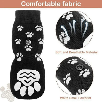 4Pcs Anti Slip Dog Socks