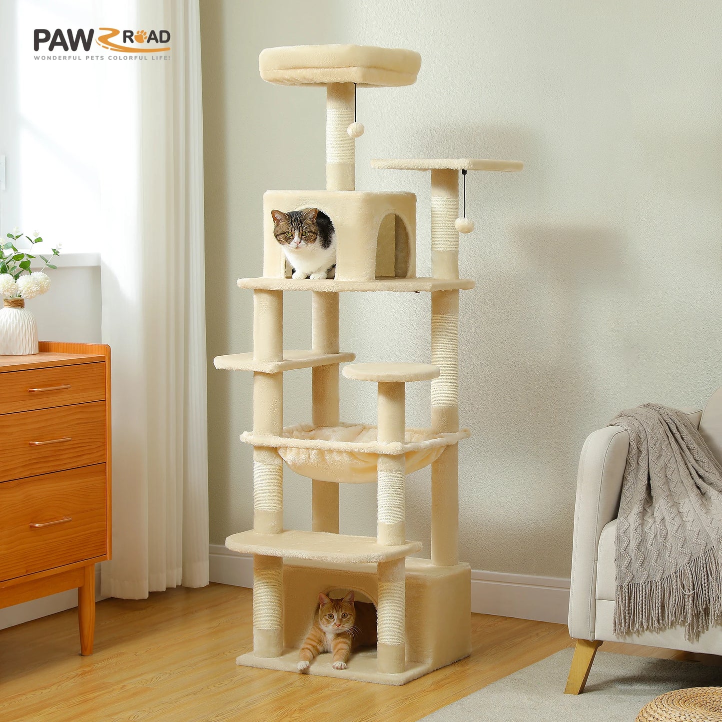 Large Indoor Tree and Tower w/Scratching Post