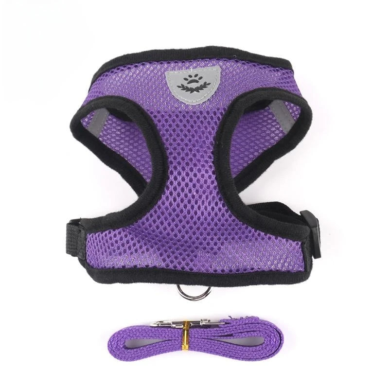 Adjustable Vest Harness with Leash