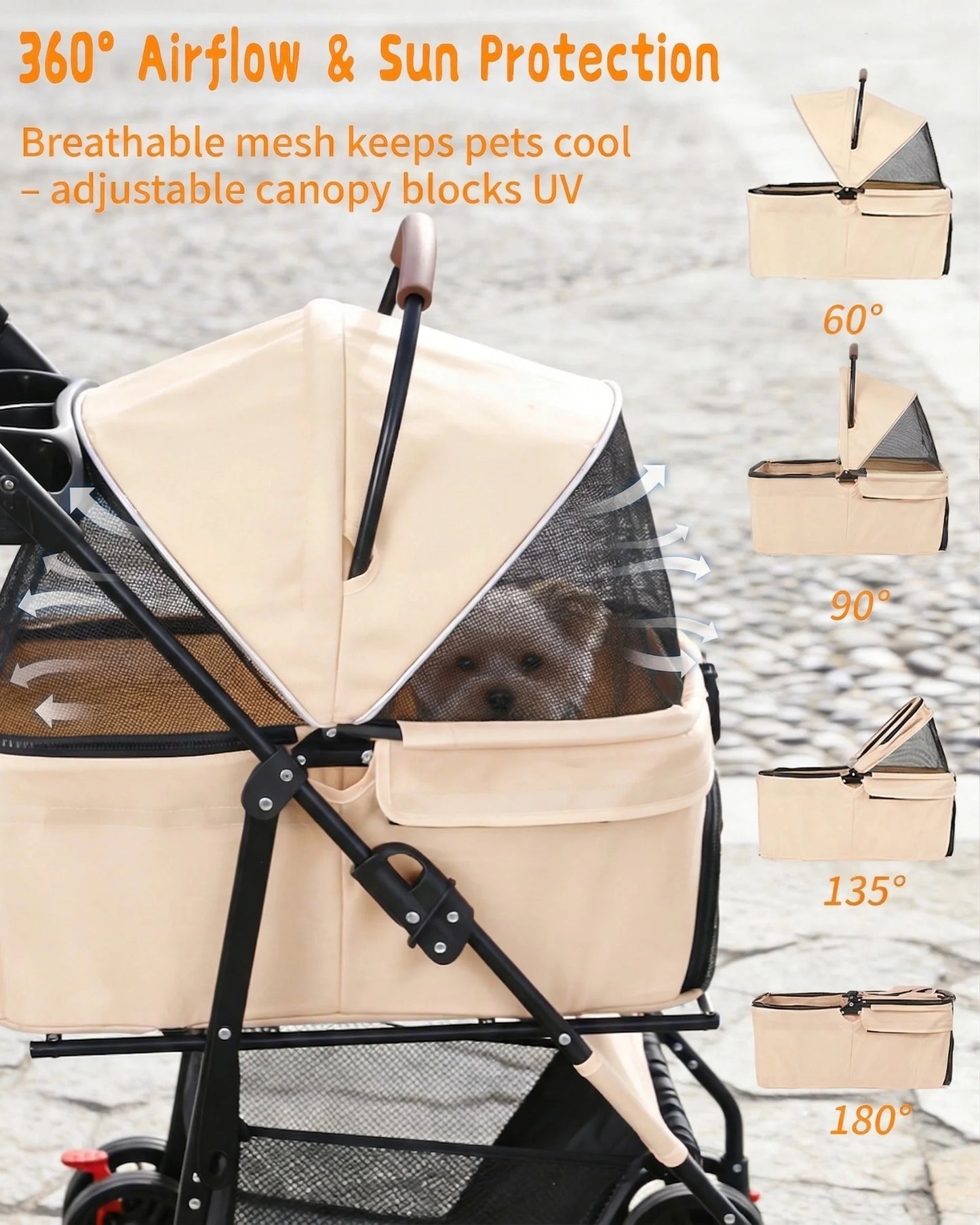 Lightweight Pet Stroller for Small Dogs
