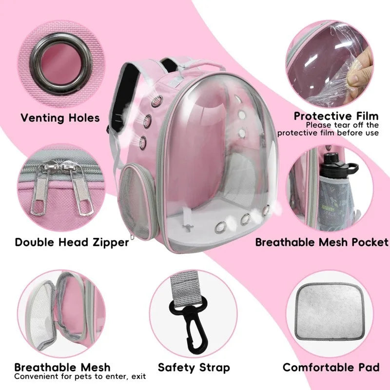 Pink Expandable Backpack