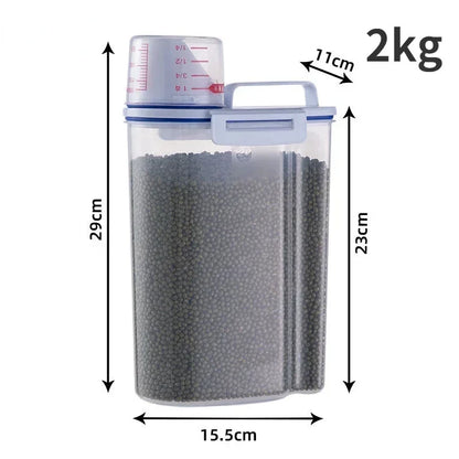 1.5kg/2kg Dog Food Plastic Storage Tank