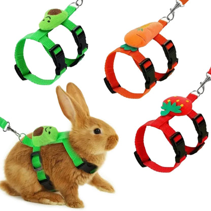 Adjustable Rabbit Cat Harness and Leash Set