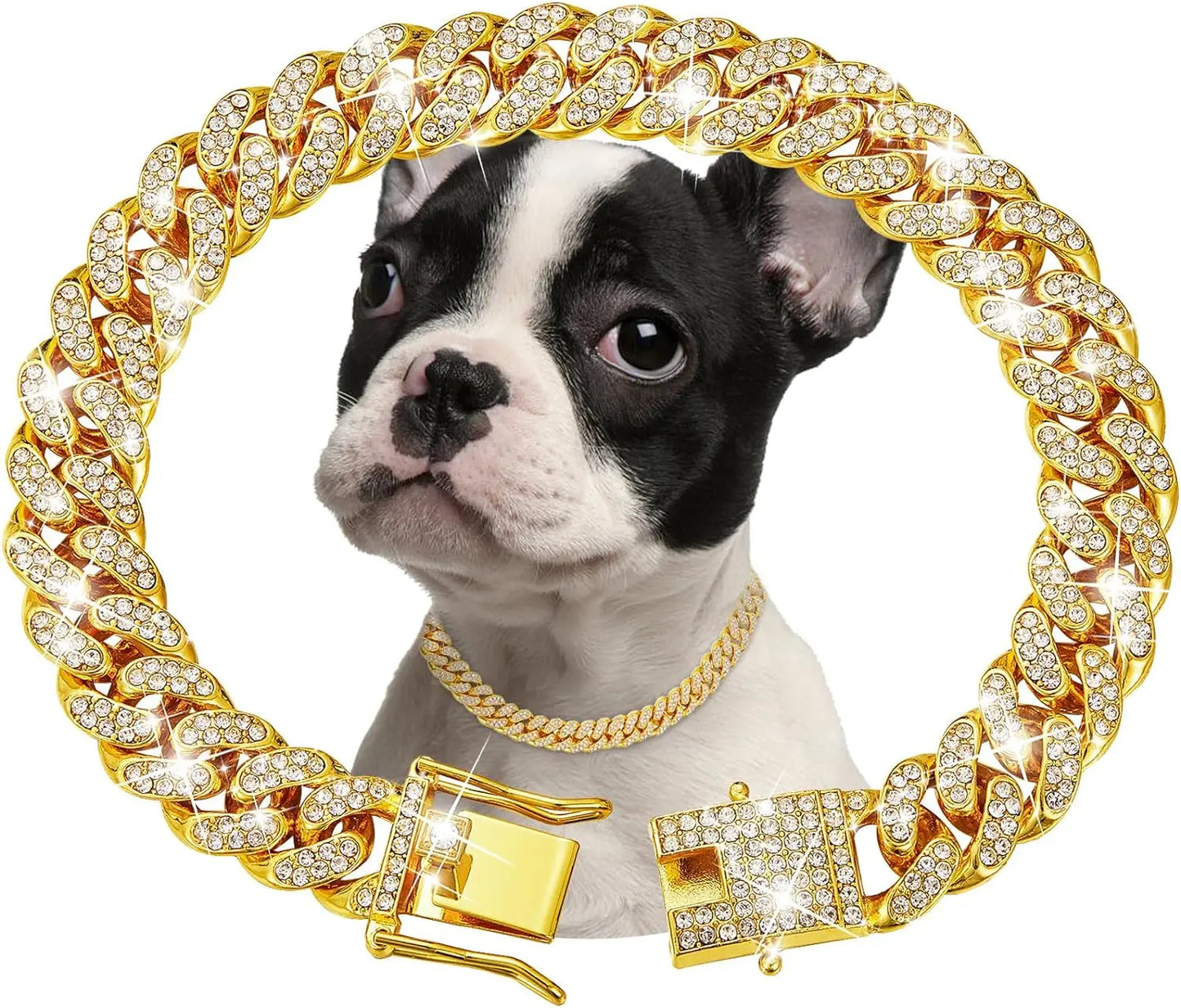 Luxury Gold Dog Chain Collar