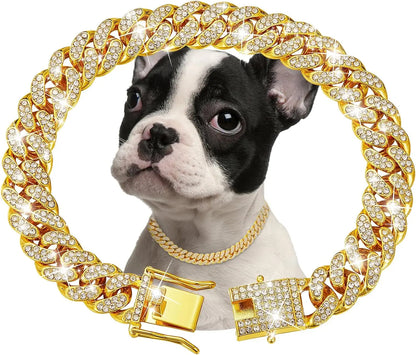 Luxury Gold Dog Chain Collar