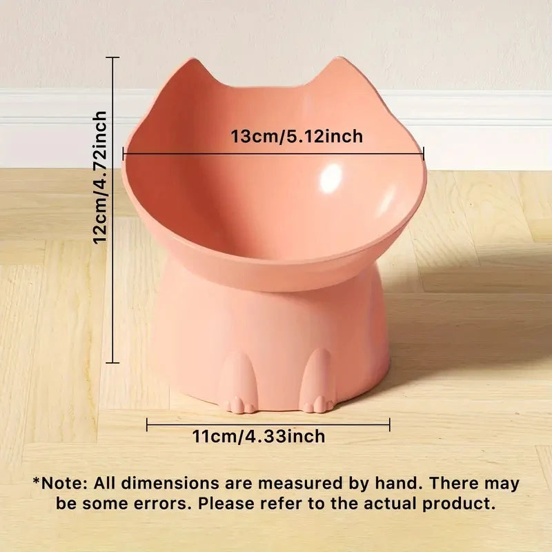 Elevated Cat Bowl w/Tilted Edge