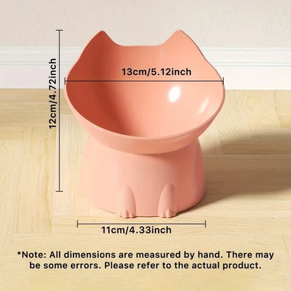 Elevated Cat Bowl w/Tilted Edge