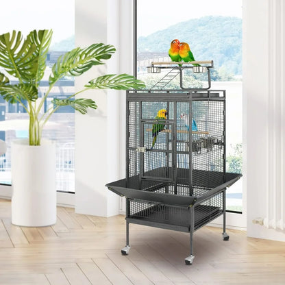 61-inch Large Bird Cage w/Rolling Stand