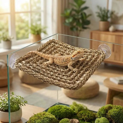 Reptile Handwoven Hammock, Grass Swing