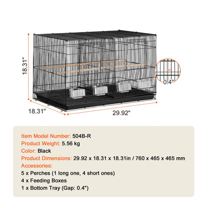 30In Bird Cage. Stackable Divided