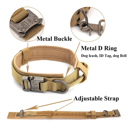 Adjustable, Tactical Dog Training Collar & Leash Set