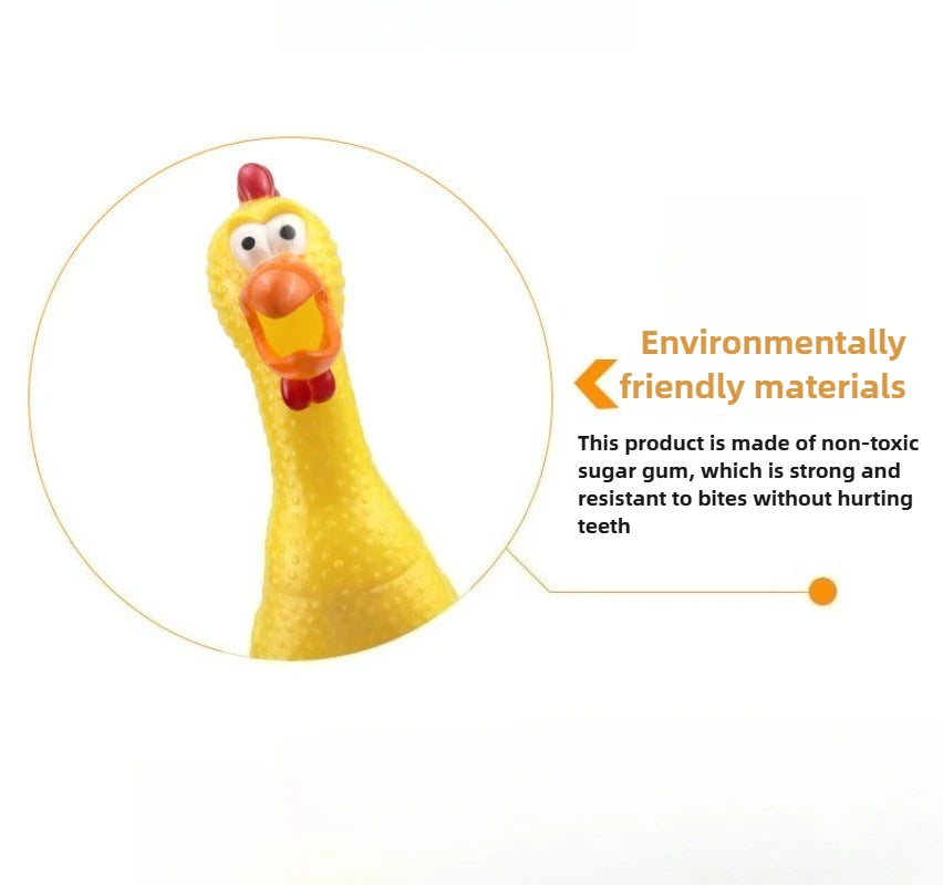 Squeaky Screaming Chicken Toy