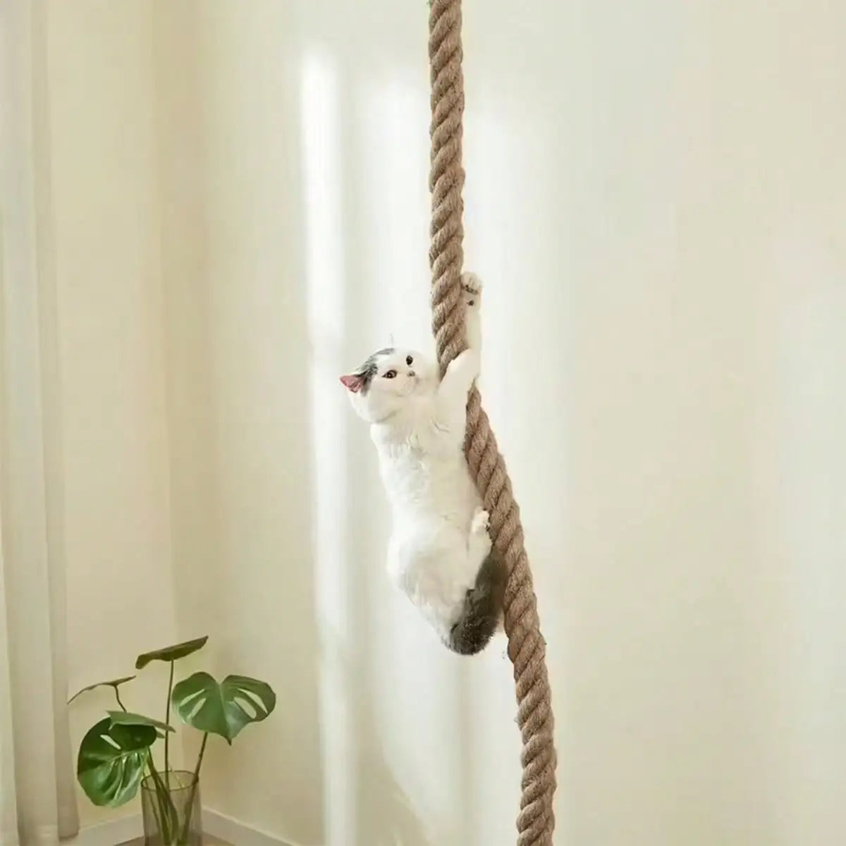 Scratching Post Tree w/Climbing Rope, Large Ladder & Resting Platform
