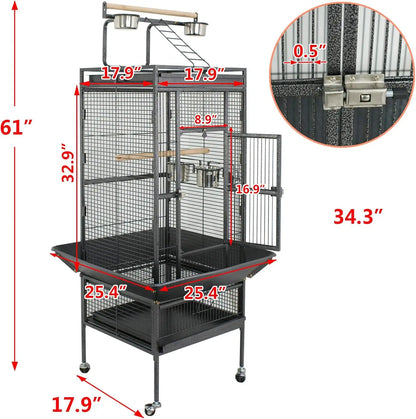 61-inch Large Bird Cage w/Rolling Stand