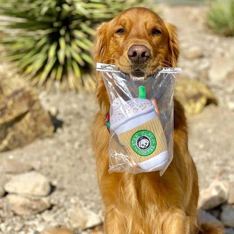 Plush Coffee Cup for Chewing and Squeaking