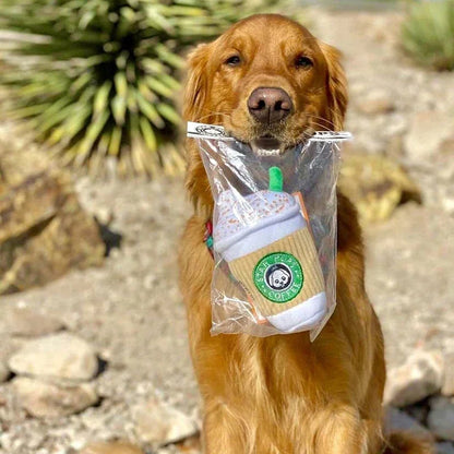 Plush Coffee Cup for Chewing and Squeaking