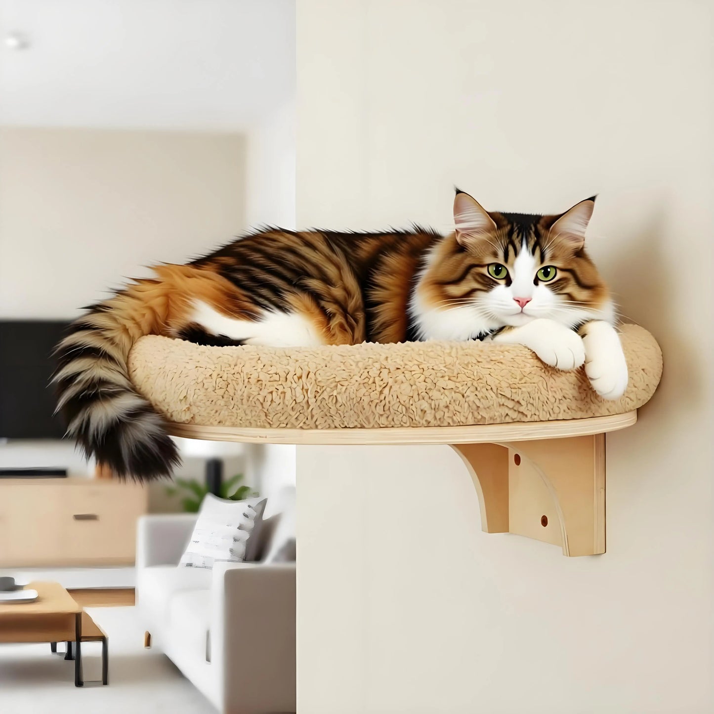 Wall Mounted Solid Wooden Furniture