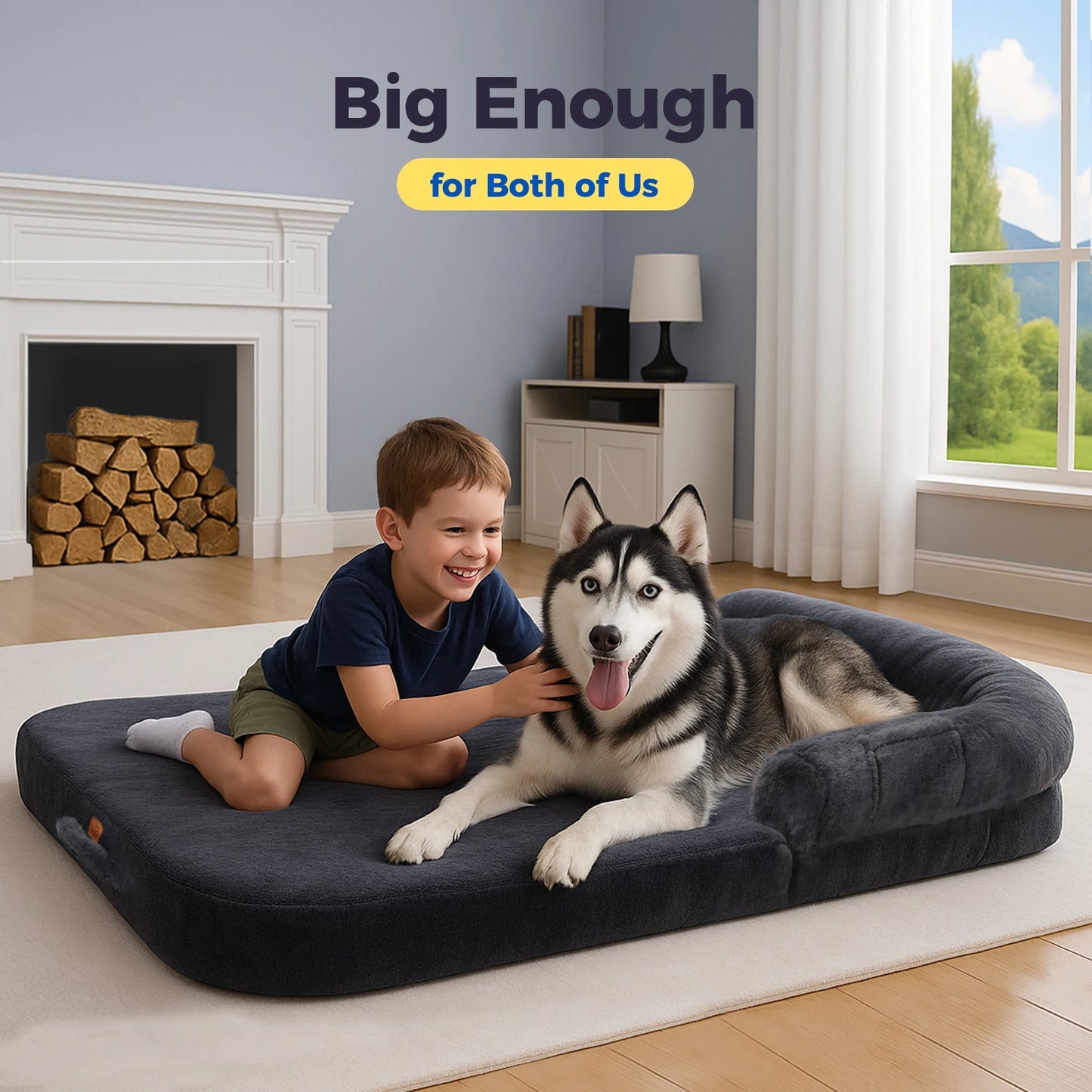 Foldable Large Dog Bed
