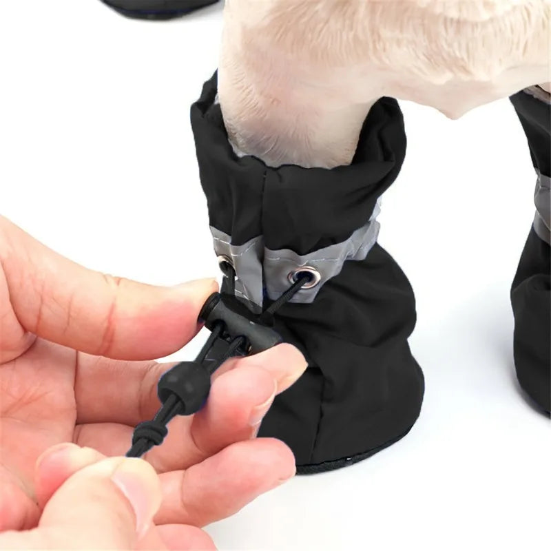 4Pcs Non-Slip Waterproof Dog Boots