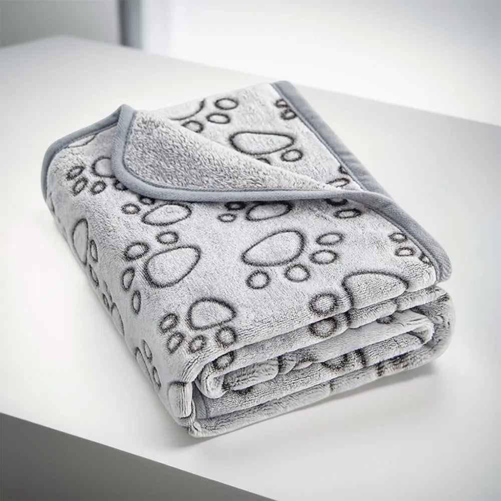 Flannel Pet Sleep Mat Paw Print