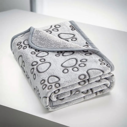 Flannel Pet Sleep Mat Paw Print