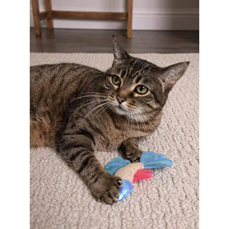 Batty Beta Fish Crinkle Catnip Toy
