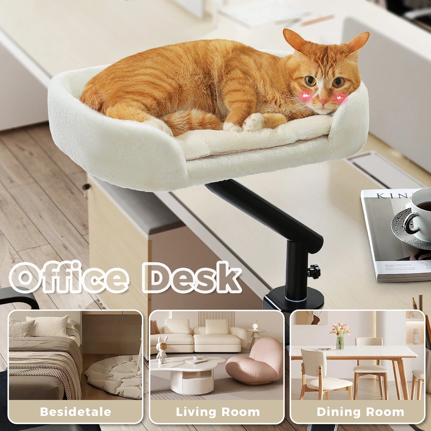 Adjustable 360° Cat Bed Stand