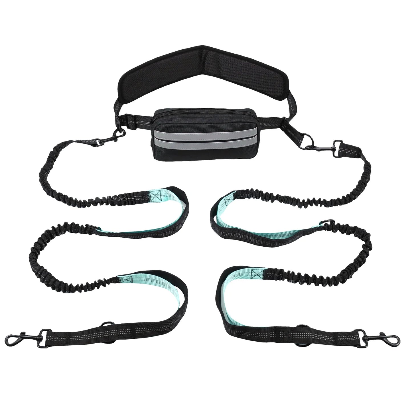 Hands Free Reflective Leash w/Waist Bag