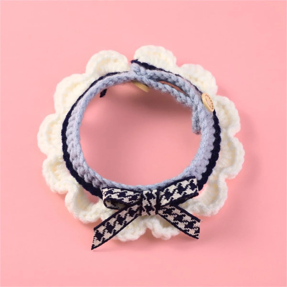 Cute Bow Hand-Knitted  Collar